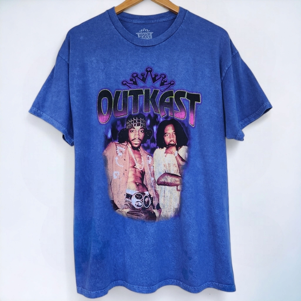 Outkast | Mineral Wash Blue Retro Throwback Graphic Tee Mens XL Unisex